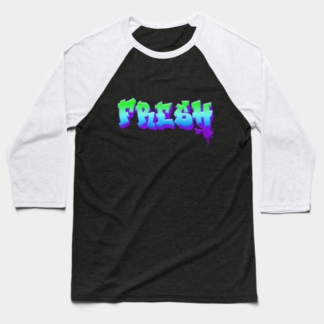 Graffiti Fresh Prince of Bel Air 1990s 90s TV Show Baseball T-Shirt by DankFutura